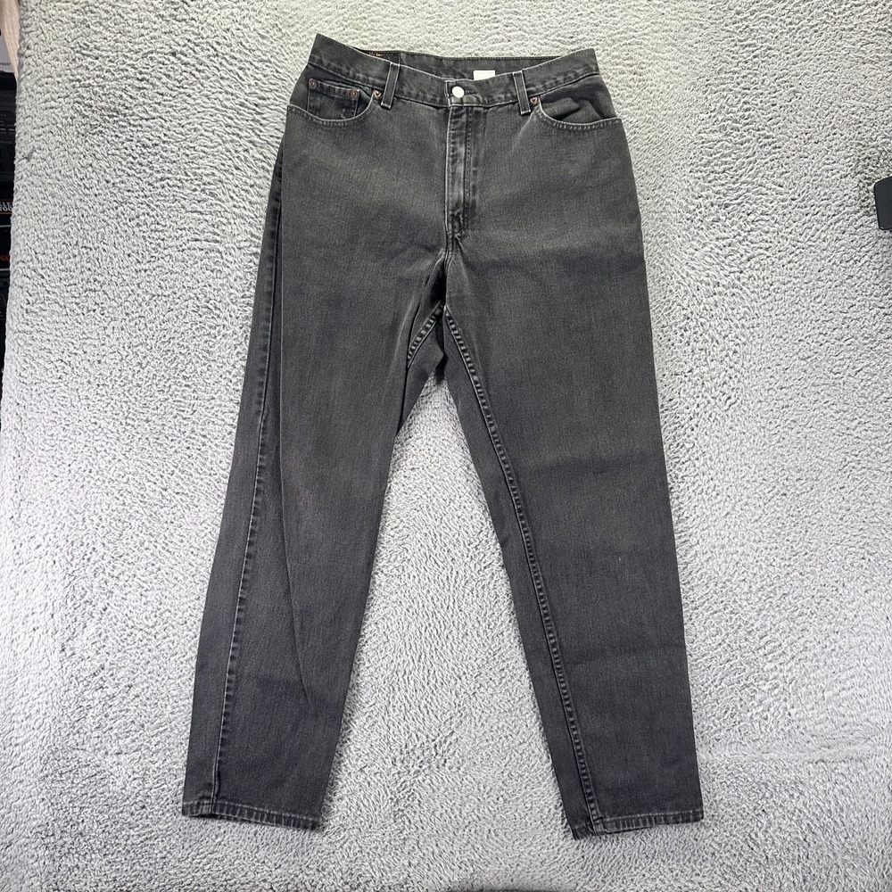 Vintage Levi's 550 Jeans Womens 14 Black Cotton Denim Tapered Relaxed Workwear